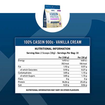 ⁦Applied Nutrition 100% Casein 900g⁩ – תמונה ⁦4⁩
