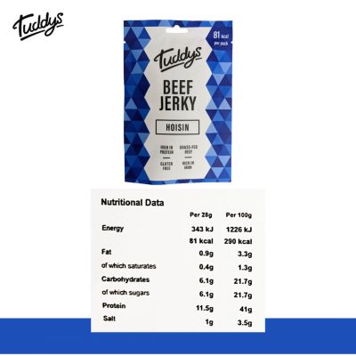 Tuddys Snacks Beef Jerky Hoisin 28g – תמונה 3