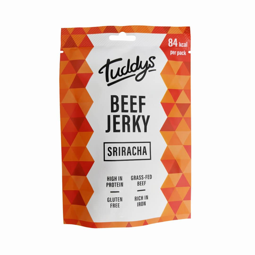 Tuddys Snacks Beef Jerky Sriracha 28g-02