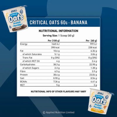 ⁦Applied Nutrition Critical Oats Protein Porridge 60g⁩ – תמונה ⁦3⁩