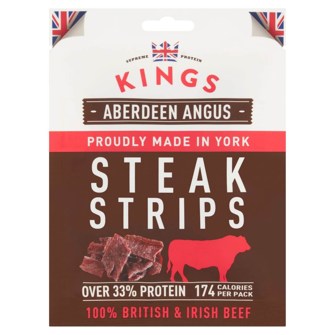 Kings Elite Snacks Aberdeen Angus Steak Strips 60g