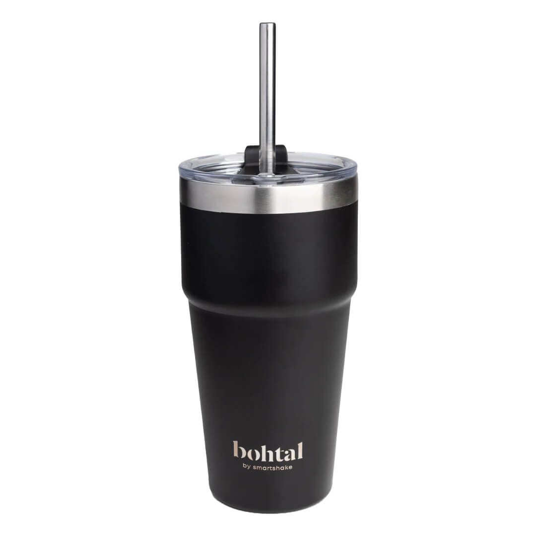 SmartShake Bohtal Double Insulated Travel Mug with Straw- black 600ml-01