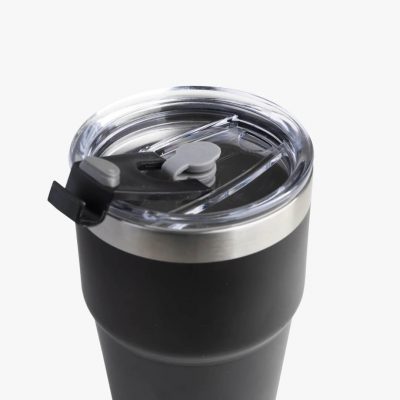 ⁦SmartShake Bohtal Double Insulated Travel Mug with Straw - black 600ml⁩ – תמונה ⁦4⁩