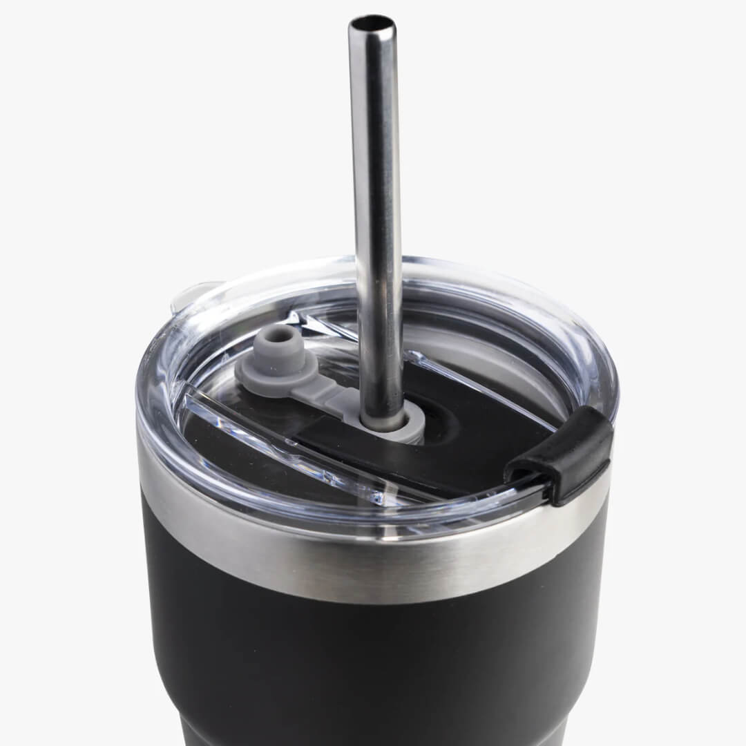 SmartShake Bohtal Double Insulated Travel Mug with Straw- black 600ml-03