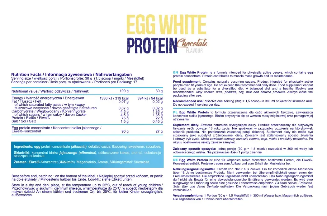 Allnutrition Egg White Protein 510 grams (1)