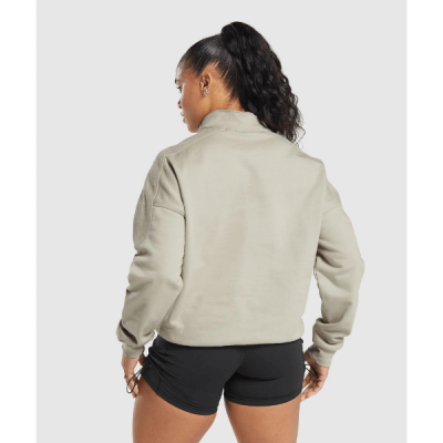 ⁦Gymshark Legacy Oversized Sweatshirt Washed Stone Brown⁩ – תמונה ⁦3⁩