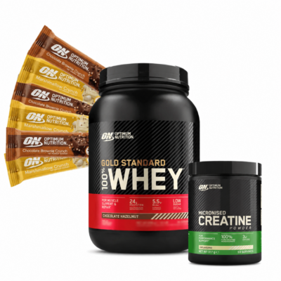 Optimum Nutrition Bundle Protein Whey 768g+ Creatine 317g+ 5 Protein Bars