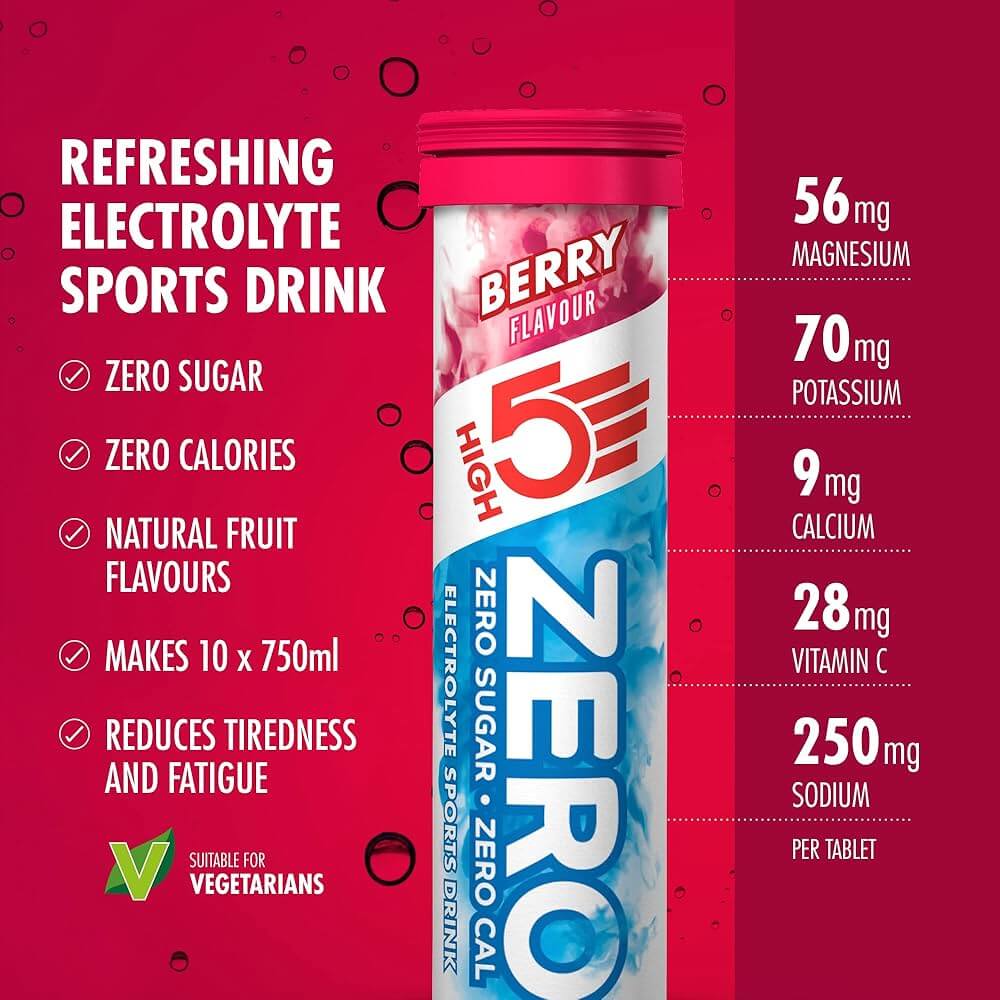 HIGH5 Zero Electrolyte 10 Tabs and Bottle Kit (1)