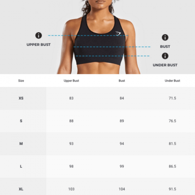 ⁦Gymshark Ruched Strappy Sports Bra Black⁩ – תמונה ⁦6⁩