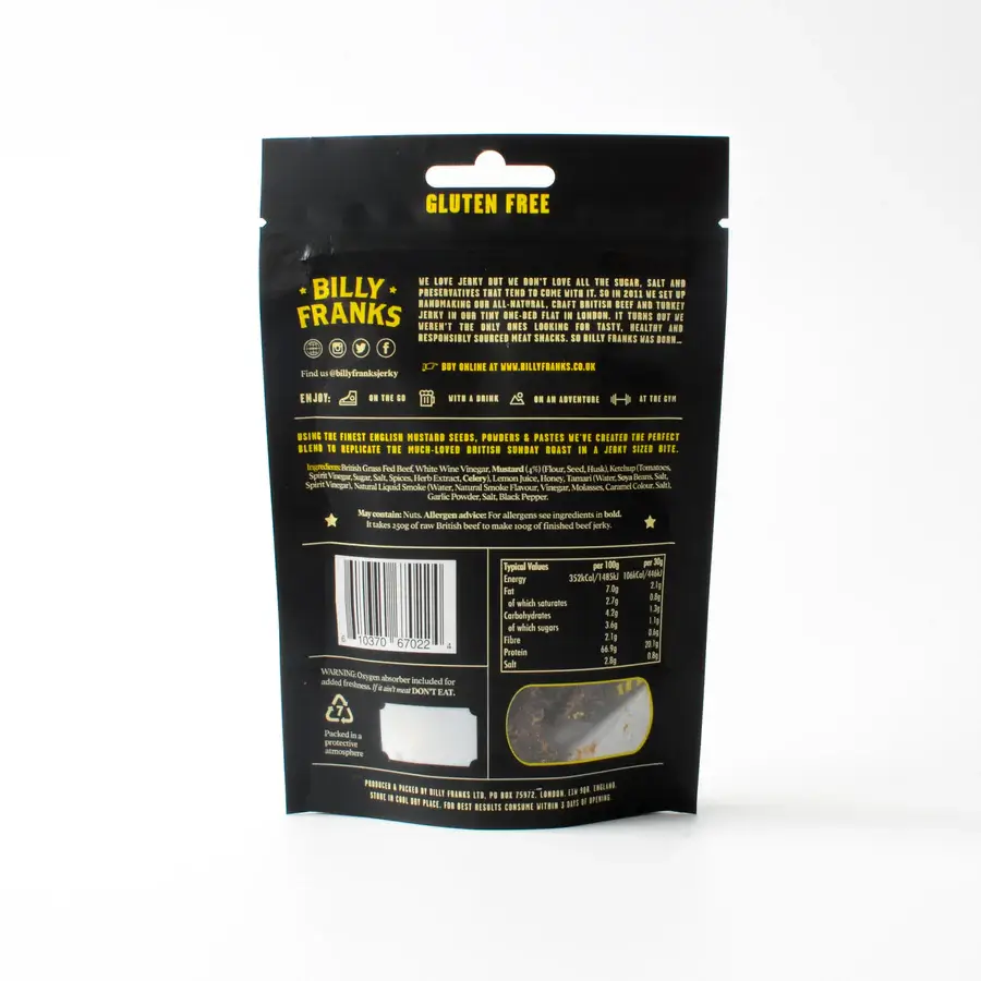 Billy Franks Roast Beef & Mustard Beef Jerky 30g (2) (1)