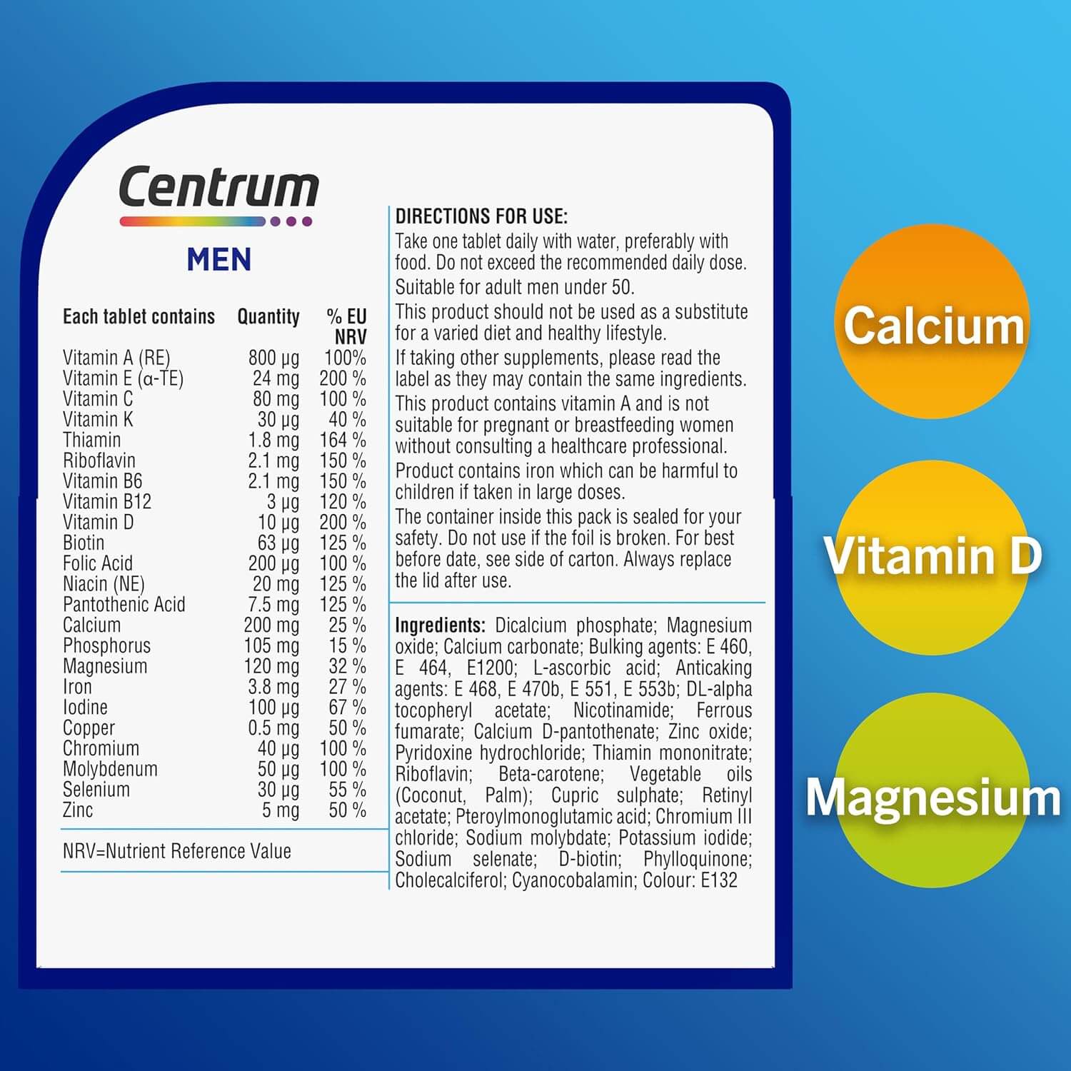 Centrum Men Multivitamin 60 Tablets