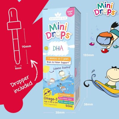 ⁦Natures Aid DHA Omega-3 Mini Drops for Infants and Children 50 ml⁩ – תמונה ⁦5⁩