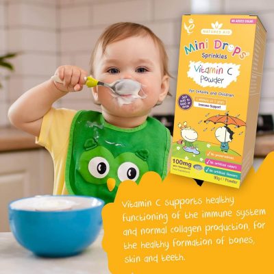 ⁦Natures Aid Mini Drops Sprinkles Vitamin C for Infants & Children Powder 90g⁩ – תמונה ⁦6⁩