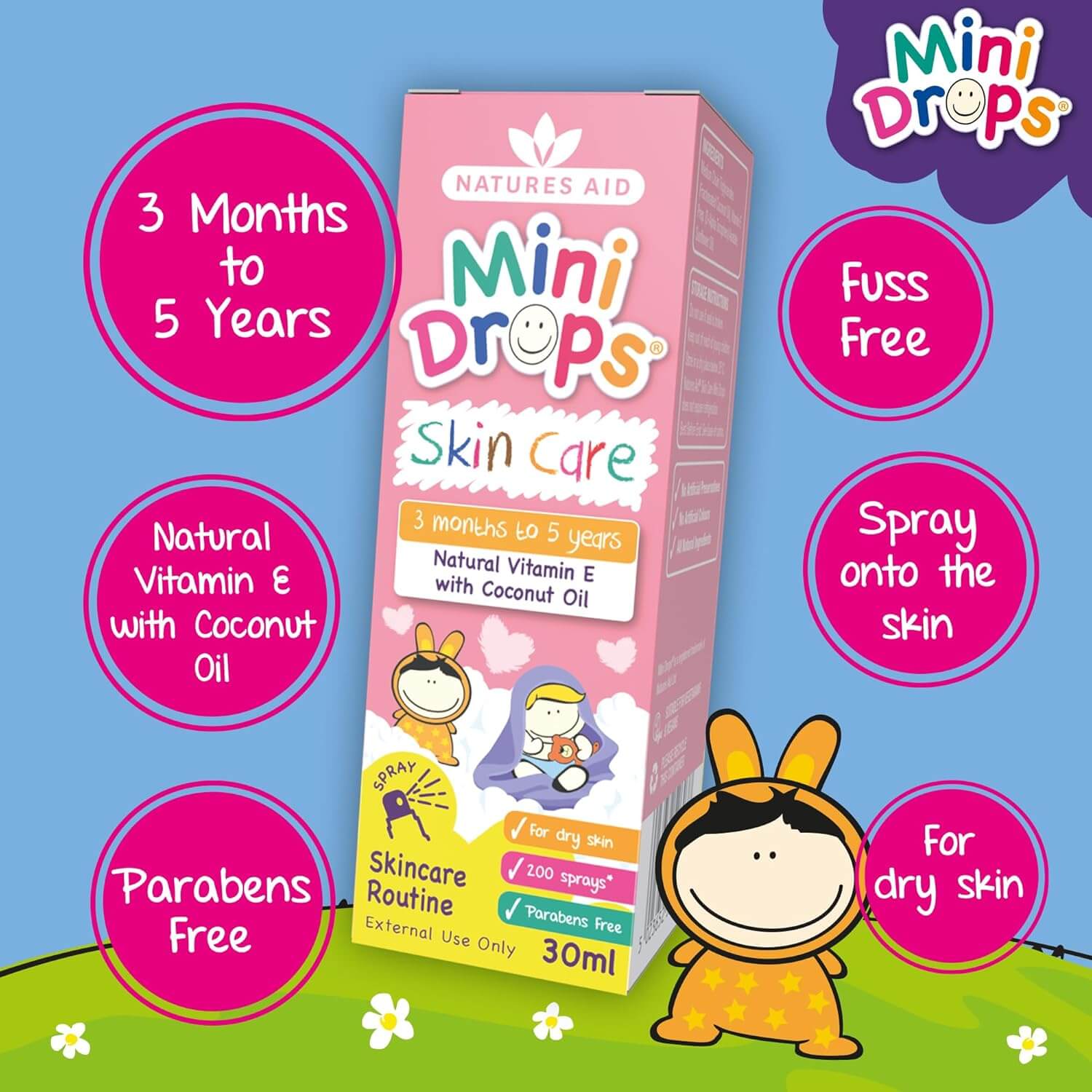 Natures Aid Mini Drops Vitamin E Skin Care 30ml (4) (1)