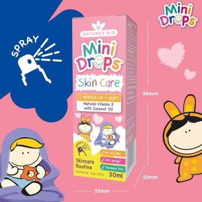 ⁦Natures Aid Mini Drops Vitamin E Skin Care 30ml⁩ – תמונה ⁦5⁩