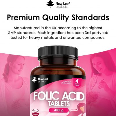 New Leaf Folic Acid 400mcg 120 Tablets – תמונה 6