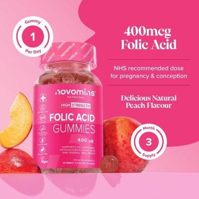 Novomins Folic Acid 400mcg 90 Gummies – תמונה 5