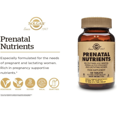 ⁦Solgar Prenatal Nutrients 120 Tablets⁩ – תמונה ⁦4⁩