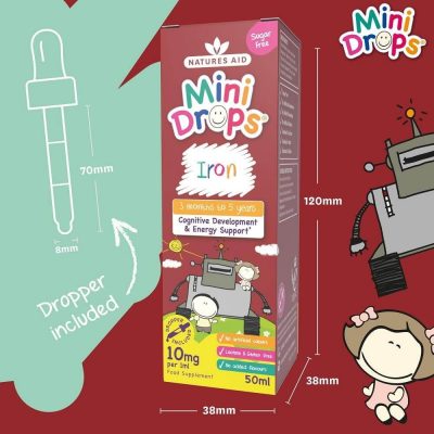 ⁦Natures Aid Iron Mini Drops for Infants and Children 50 ml⁩ – תמונה ⁦6⁩