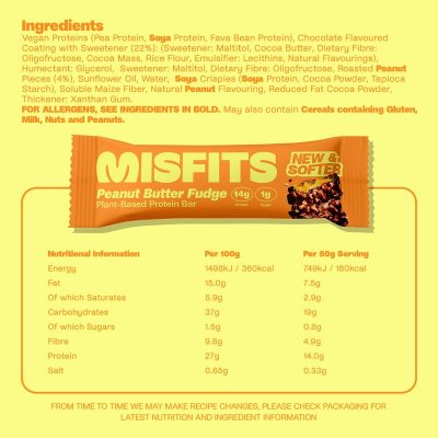 ⁦Misfits Vegan Protein Bar 10x50g⁩ – תמונה ⁦5⁩