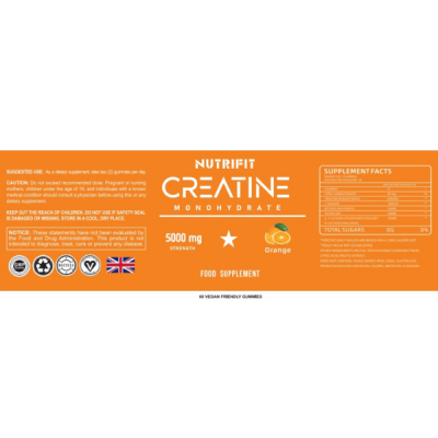 ⁦Nutrifit Creatine Monohydrate 5000mg 60 Gummies⁩ – תמונה ⁦6⁩