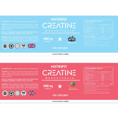 ⁦Nutrifit Creatine Monohydrate 5000mg 60 Gummies⁩ – תמונה ⁦5⁩