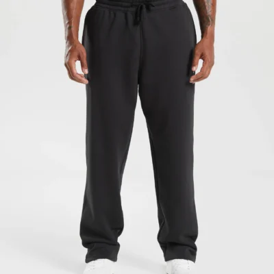 Gymshark Crest Straight Leg Joggers Black