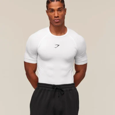 Gymshark Element Baselayer T-Shirt compression fit White