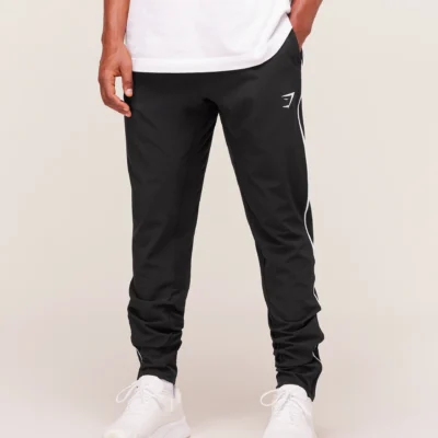 Gymshark Arrival Woven Block Joggers Black