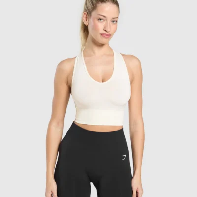 Gymshark Everyday Seamless Crop Tank Soft White