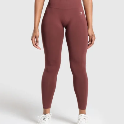 Gymshark Everyday Seamless Leggings Burgundy Brown
