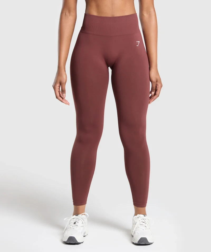 Gymshark Everyday Seamless Leggings Burgundy Brown