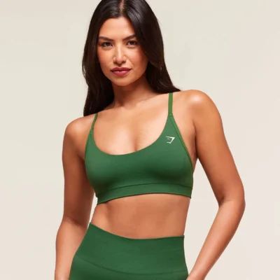 Gymshark Everyday Seamless Racerback Sports Bra Athletic Green