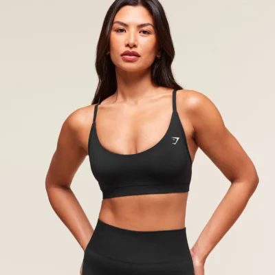 Gymshark Everyday Seamless Racerback Sports Bra Black