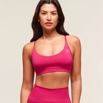 Gymshark Everyday Seamless Racerback Sports Bra Build Pink