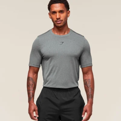 Gymshark Lightweight Seamless T-Shirt Light Grey/Smokey Grey