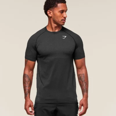 Gymshark Vital T-Shirt Black/Silhouette Grey