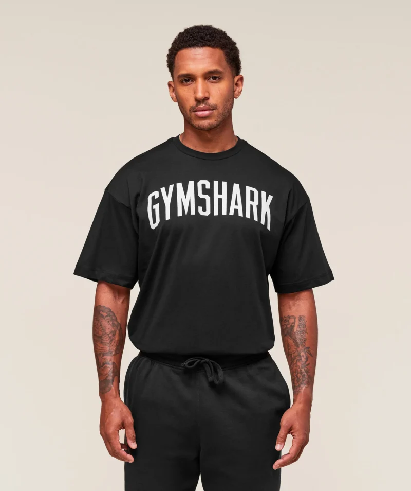 Gymshark Worn Graphic T-Shirt Black