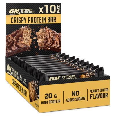 Optimum Nutrition Crispy Protein Bars Peanut Butter 10x65g – תמונה 1