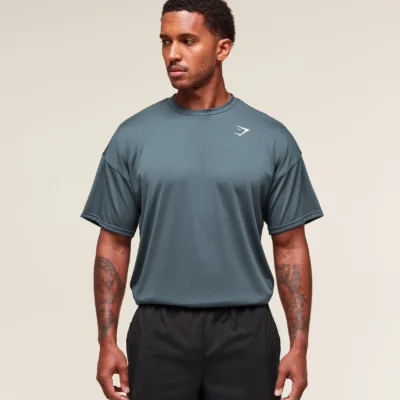 Gymshark Oversized Performance T-Shirt Titanium Blue