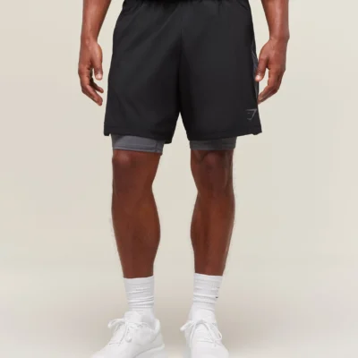 Gymshark Sport 7" 2 in 1 Shorts Black