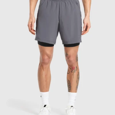 Gymshark Sport 7" 2 in 1 Shorts Grey