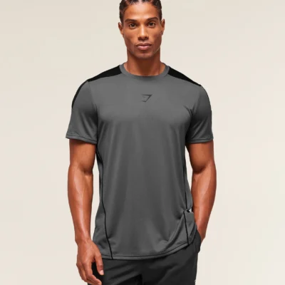 Gymshark Arrival Block T-Shirt Grey