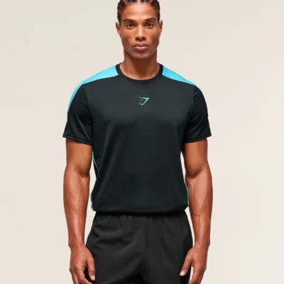 Gymshark Arrival Block T-Shirt Deep Petrol Blue