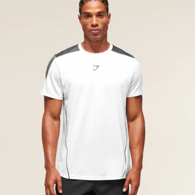 Gymshark Arrival Block T-Shirt White