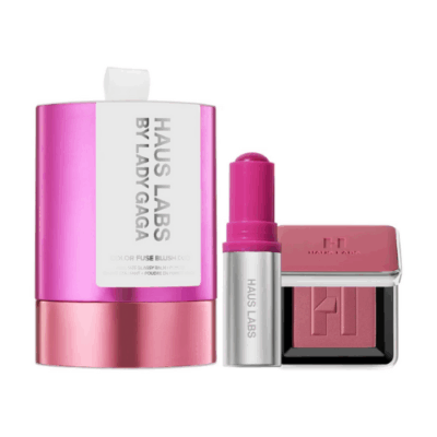 HAUS LABS BY LADY GAGA Color Fuse Innovation Glassy Balm + Powder Blush Duo