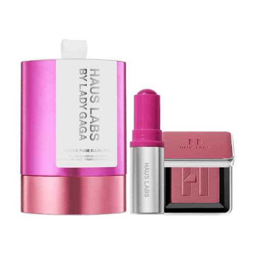 HAUS LABS BY LADY GAGA Color Fuse Innovation Glassy Balm + Powder Blush Duo