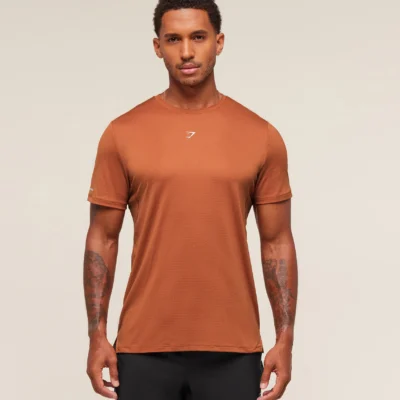 Gymshark Running T-Shirt Spiced Brown