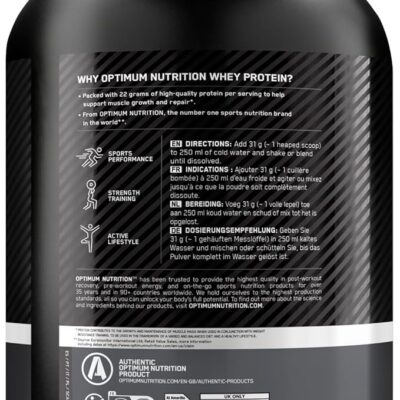 ⁦Optimum Nutrition Whey Protein Powder, 870 g⁩ – תמונה ⁦3⁩