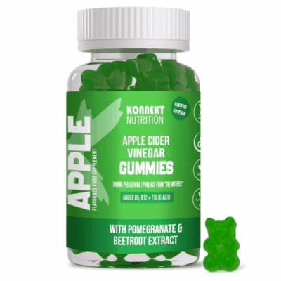 Apple Cider Vinegar Gummies with The Mother 1000mg - 60 Vegan Gummies Apple Flavour AMZ